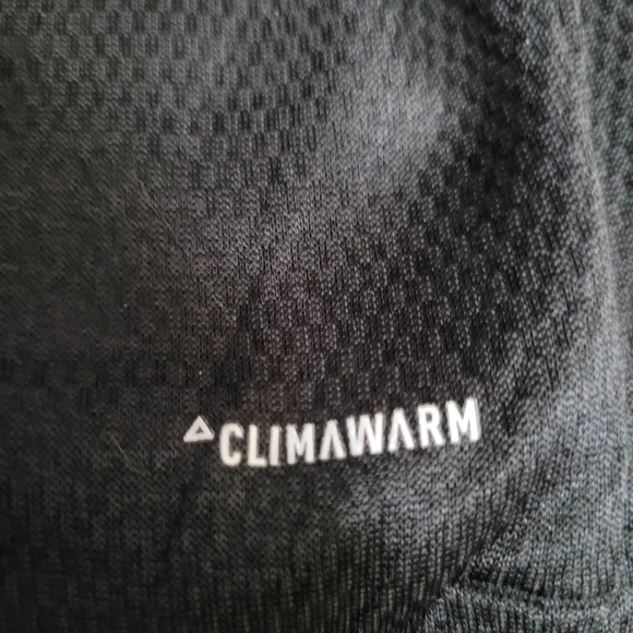 Adidas Climawarm Performance Hoodie Men's Small Gunmetal Gray Black Logo Fleece - Picture 6 of 7